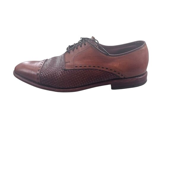 Allen Edmonds New Orleans Brown Braided Weave Cap Toe Leather Shoes - 10.5 B main image 7